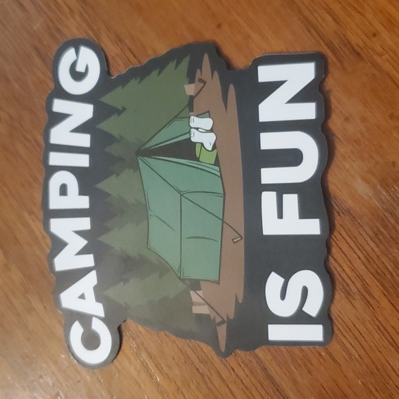 Camping is Fun Sticker - Picture 1 of 2